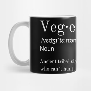 Vegetarian Village Idiot Definition Mug